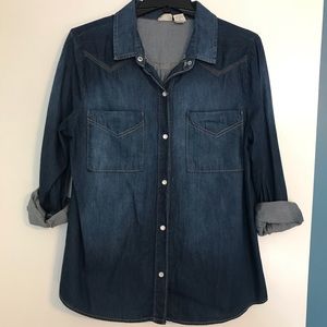 Mudd Blue Jean Button Down